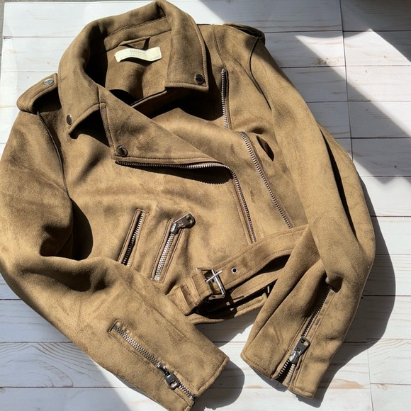 ZARA | Cropped Suede Jacket - Picture 1 of 9